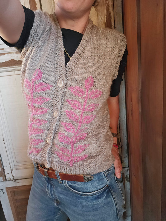 Chaleco Hojas sin manga