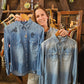 Camisas jeans bordadas