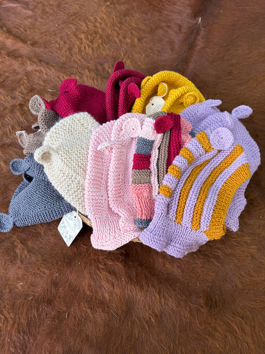 Gorro Pasamontañas tejido a mano Lana Merino