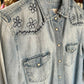 Camisa jeans bordada